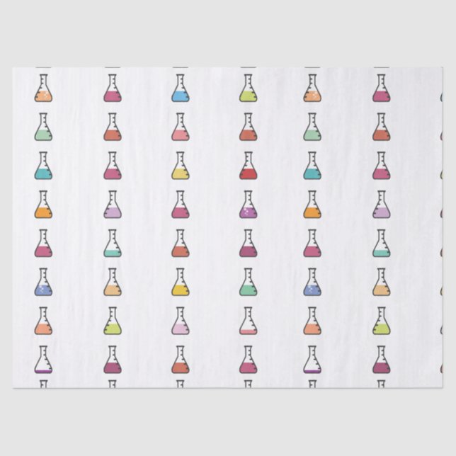 Trendy cool Chemistry Beaker illustration Tissue Paper (Front)