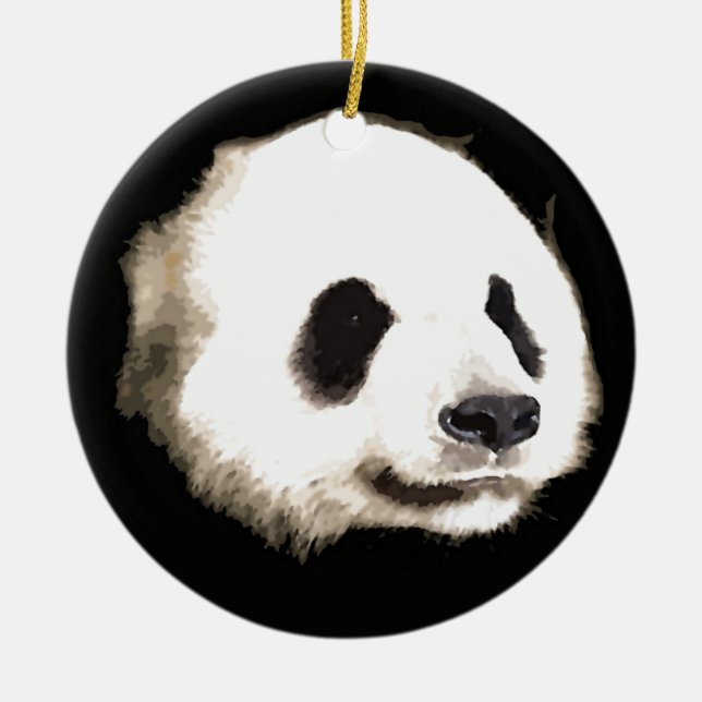 Trendy Cool Chic Hot Panda Christmas Tree Ornament (Front)