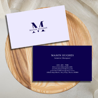 Trendy Cool Chic Monogram Business Card