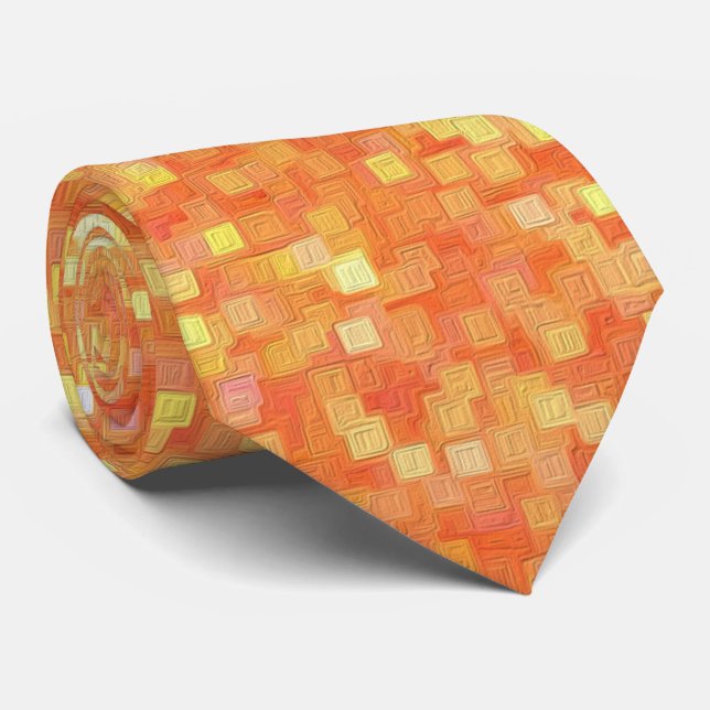 Trendy Cool Chic Unique Abstract Patterns Neck Tie (Rolled)