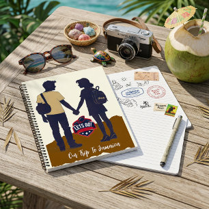 Trendy cool contemporary modern script spiral  notebook