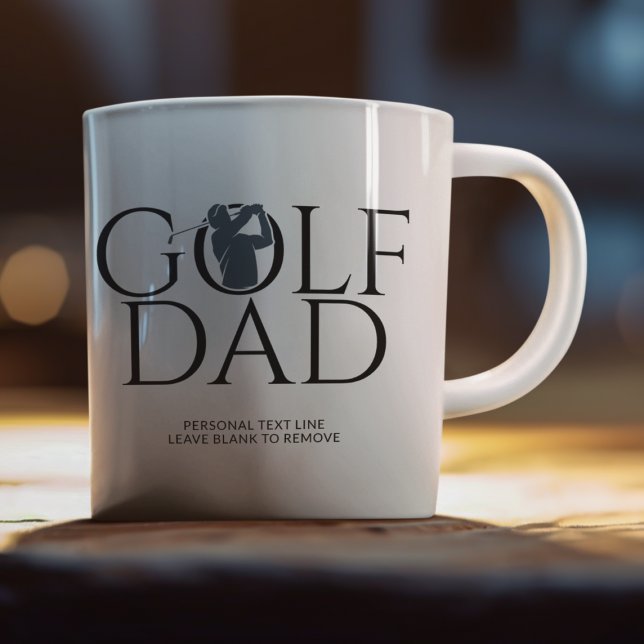 Trendy Cool "GOLF DAD" Navy Blue Coffee Mug (Creator Uploaded)