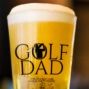 Trendy Cool "GOLF DAD" Pint Glass