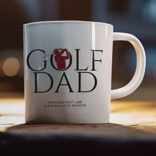 Trendy Cool "GOLF DAD" Red Coffee Mug