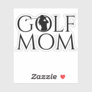 Trendy Cool "GOLF MOM" Custom Cut Vinyl Sticker