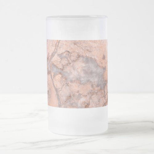 Trendy Cool Marble Stone Texture Frosted Glass Beer Mug