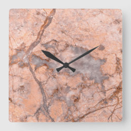 Trendy Cool Marble Stone Texture Square Wall Clock