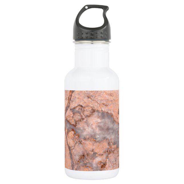 Trendy Cool Marble Stone Texture Stainless Steel Water Bottle (Front)