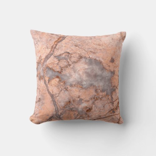 Trendy Cool Marble Stone Texture Throw Pillow