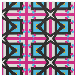 Trendy Cool Modern Geometric Pattern Fabric