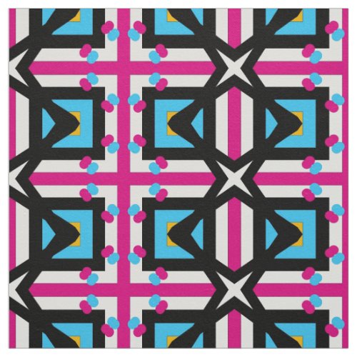 Trendy Cool Modern Geometric Pattern Fabric