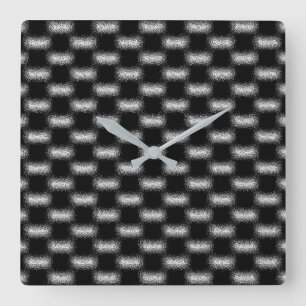Trendy Cool Modern Unique Abstract Patterns Square Wall Clock