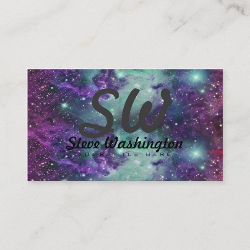 Customizable Trendy Cool Sparkly New Nebula Design Business Card