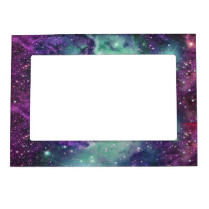 Trendy Cool Sparkly New Nebula Design Magnetic Photo Frame