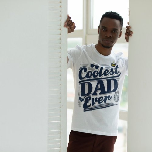 Trendy Coolest Dad Ever _ Crowned Thumbs Up T_Shirt