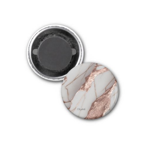 Trendy Copper Glitter Marble Magnet