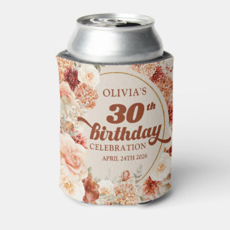 Trendy copper hydrangea and roses autumn can cooler