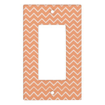 Trendy Coral Chevron Baby Nursery Light Switch Cover