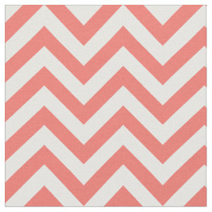 Trendy Coral Chevron Pattern Fabric
