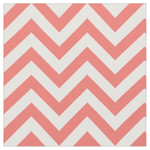 Trendy Coral Chevron Pattern Fabric