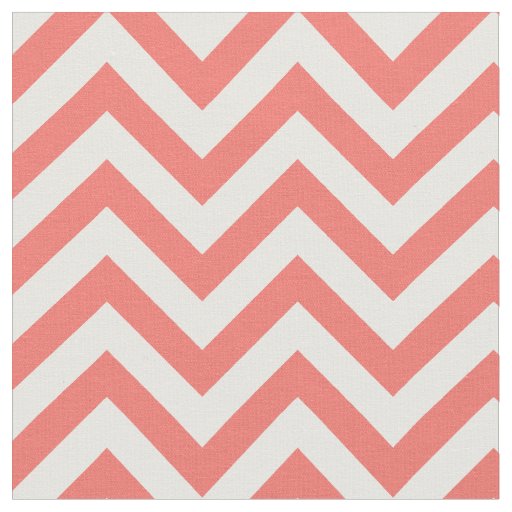 Trendy Coral Chevron Pattern Fabric
