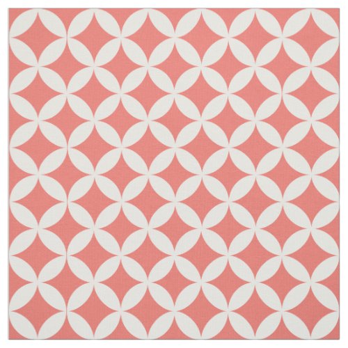 Custom Fabric 4 Trendy Coral Diamond Lattice Pattern Fabric