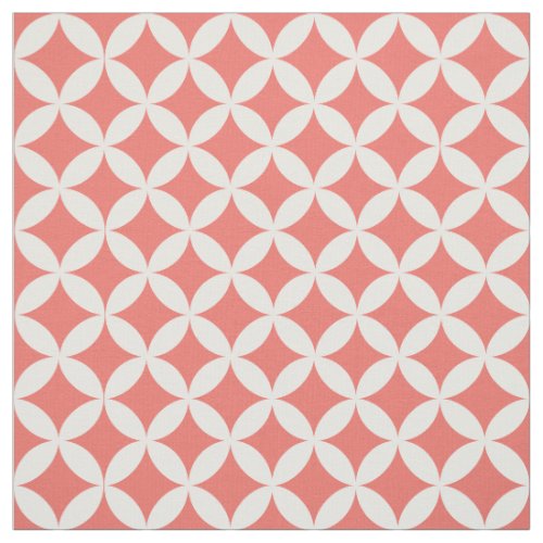 Trendy Coral Diamond Lattice Pattern Fabric