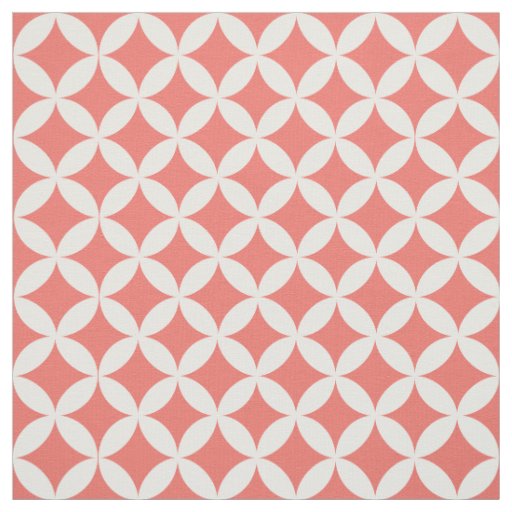 Trendy Coral Diamond Lattice Pattern Fabric