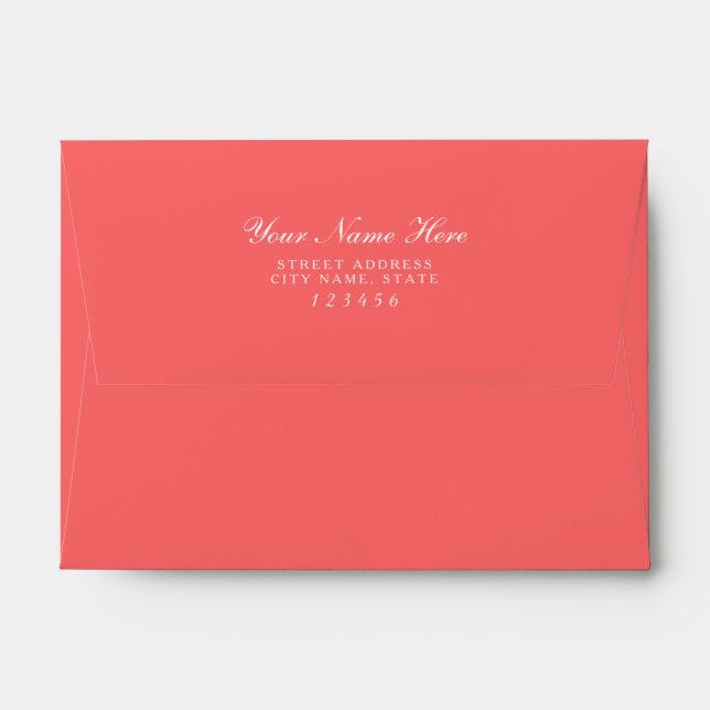 Trendy Coral Envelope (Back (Top Flap))