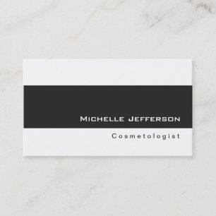 Trendy Cosmetologist Black White Business Card