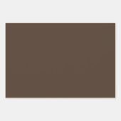 Trendy Country Rustic Brown Solid Color  Wrapping Paper Sheets (Front 3)