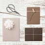Trendy Country Rustic Brown Solid Color  Wrapping Paper Sheets