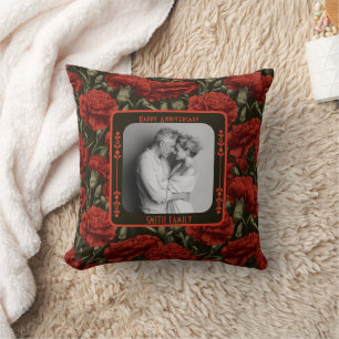 Trendy Couple Wedding Anniversary  Throw Pillow  