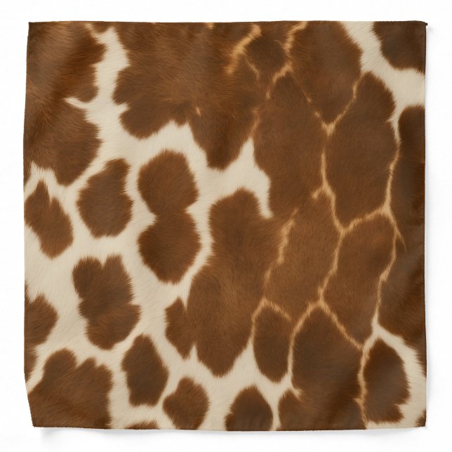 Trendy Cow Faux Leather Elegant Collection Bandana (Front)