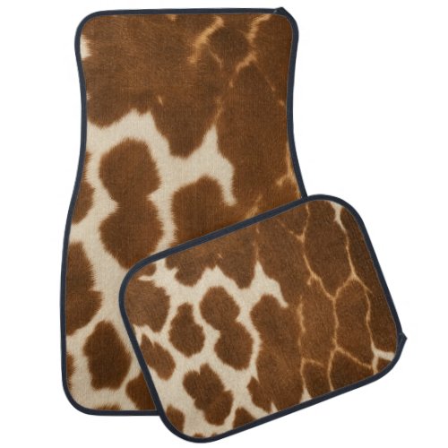 Trendy Cow Faux Leather Elegant Collection Car Floor Mat