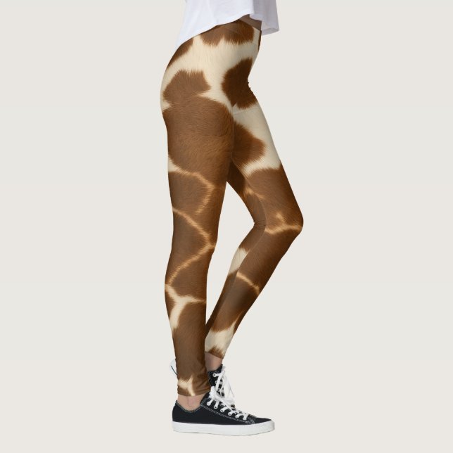 Trendy Cow Faux Leather Elegant Collection Leggings (Right)