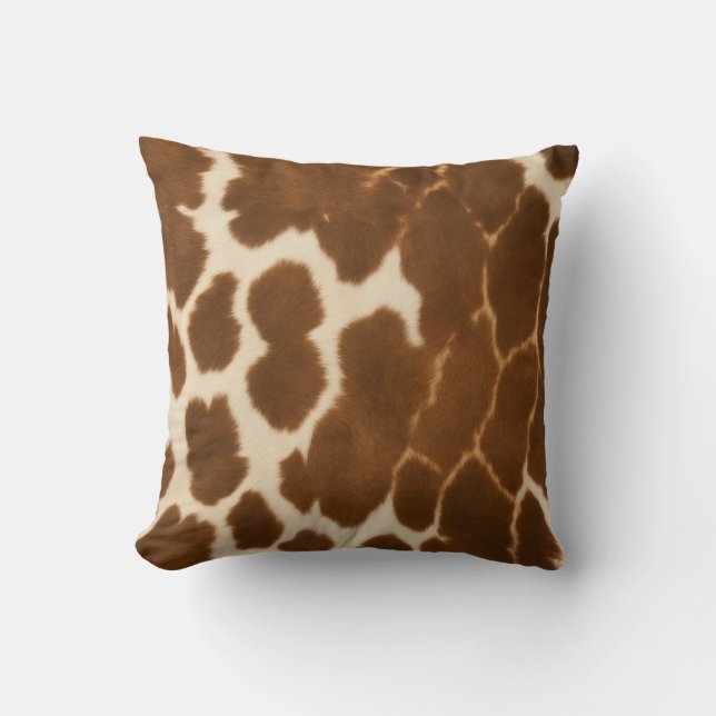 Trendy Cow Faux Leather Elegant Collection Throw Pillow (Front)