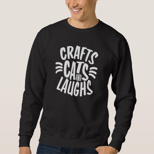 Trendy Crafts Cats and Laughs Whiskers Sweatshirt (Front)