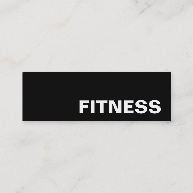 Trendy Creative Black Fitness Sport Business Card (Front)