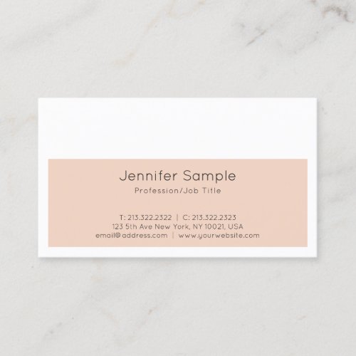 Trendy Creative Design Modern Sleek Plain Luxury Business Card