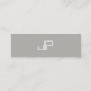 Trendy Creative Design Monogram Minimalist Plain Mini Business Card