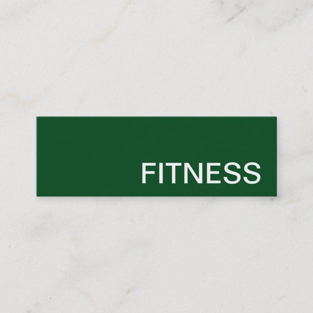 Trendy Creative Green Fitness Sport Business Card (Front)