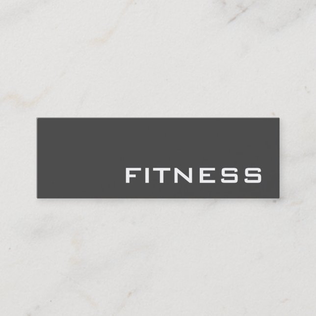 Trendy Creative Grey Fitness Sport Business Card (Front)