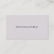 Trendy Creative Minimalistic Modern Template Top Business Card at Zazzle