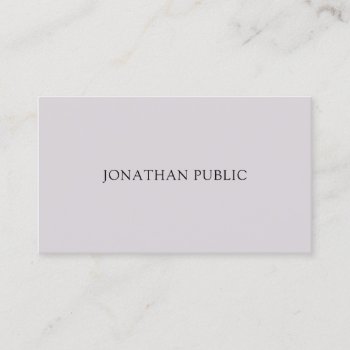Trendy Creative Minimalistic Modern Template Top Business Card by art_grande at Zazzle