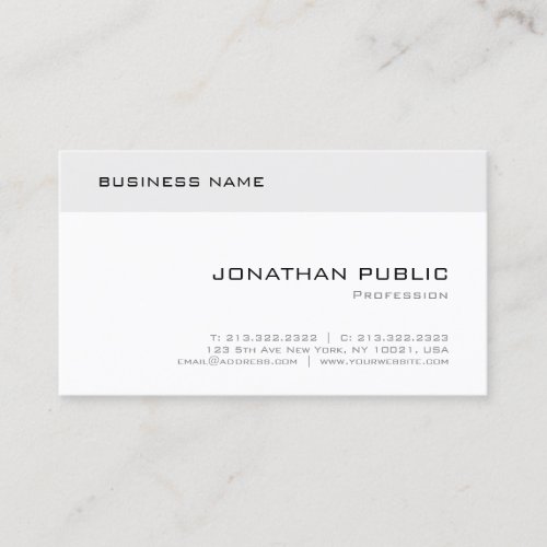 Trendy Creative Modern Elegant Simple Template Business Card