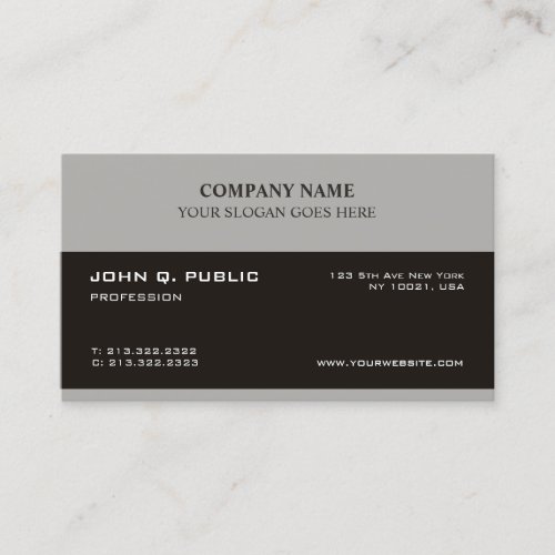 Trendy Creative Modern Professional Design Clean Business Card