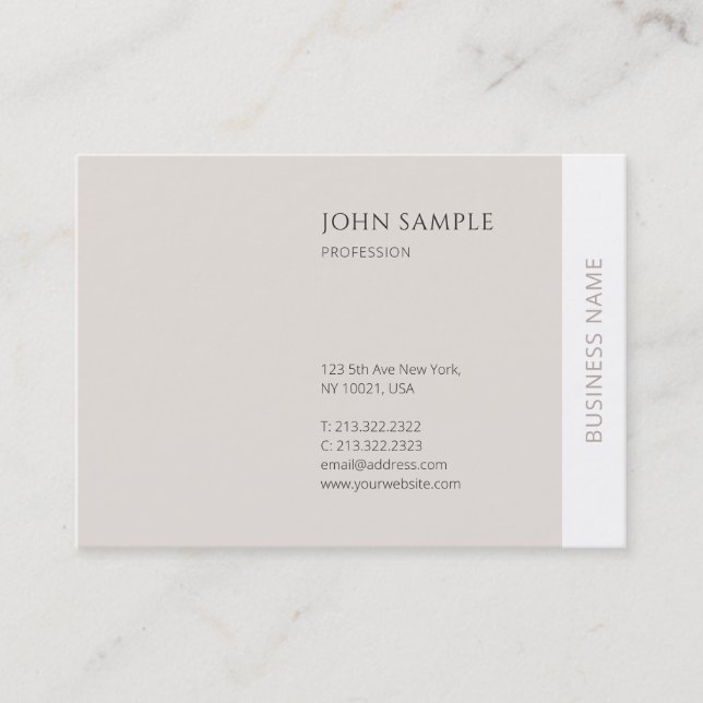 Trendy Creative Modern Simple Professional Elegant Business Card (Front)