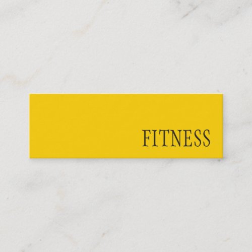 Trendy Creative Yellow Fitness Sport Business Card