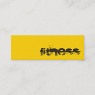 Trendy Creative Yellow Fitness Sport Business Card